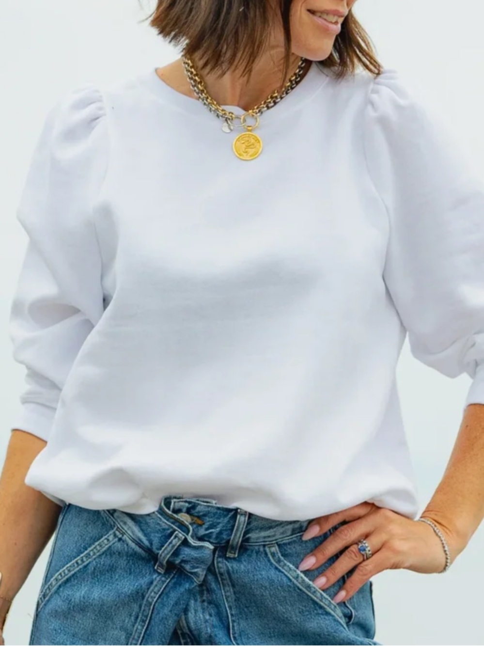 Kmj Cooper Puffed Sleeve Sweatshirt